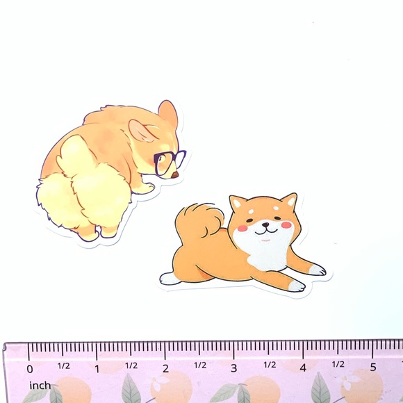 2 Piece Dog Vinyl Stickers - Picture 2 of 2